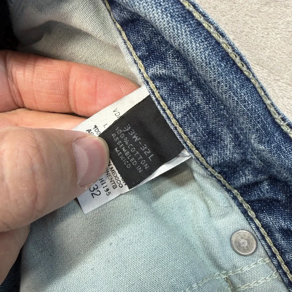 VTG Express Jeans Mens 33x32 Blue Loose Boot Fit Medium Wash Denim Baggy Y2K